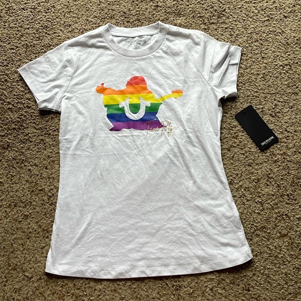 NWT True Religion ‘rainbow buddha’’ T-shirt size S